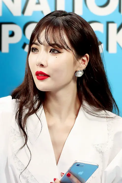 Hyuna during the event "M.A.C x ELLE - National Lipstick Day - Ruby Woo" on July 29, 2018 02.png