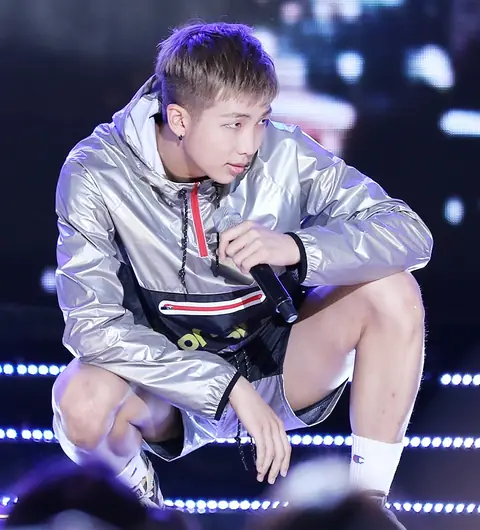 Rap Monster performing during Show Champion, 2 July 2015.jpg