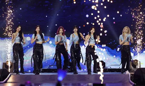 Photo of Ive performing at the 2023 World Scout Jamboree K-pop Super Live Concert