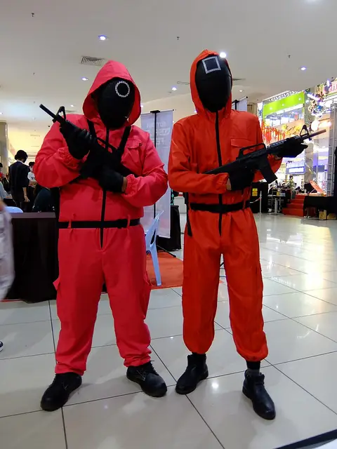 Cosplay of Squid Game Guards at Sutera Cosplay Fest 2021.jpg