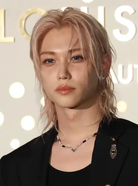 Felix of Stray Kids at a Louis Vuitton event, August 22, 2025.png
